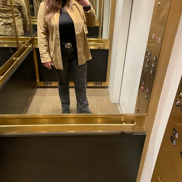 Banana Republic suede Tan Trench Coat - Picture 8 of 8